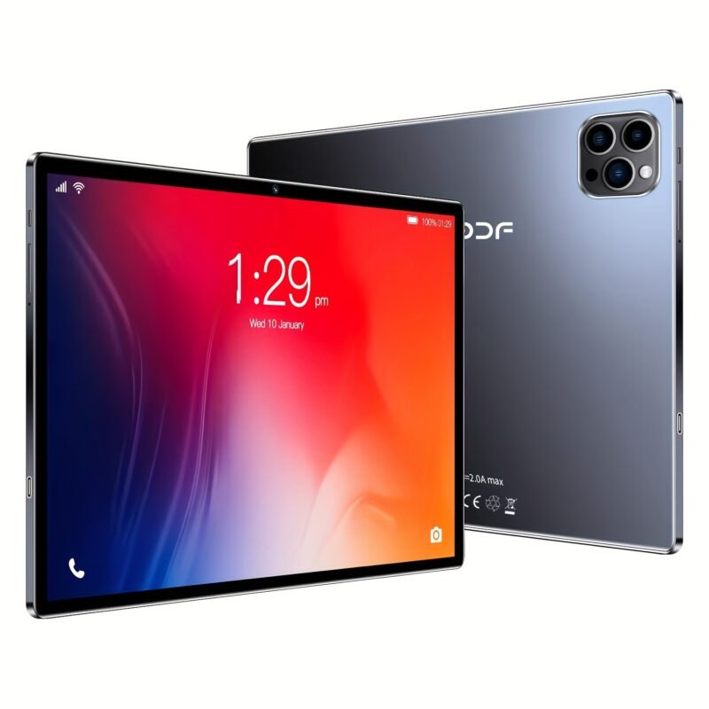 Tableta BDF P37 Versión 10.1 Pulgadas Android 11 con Google Play, Octa Core, Doble Cámara, Dual SIM, Llamadas Telefónicas, Bluetooth, Wifi, 4GB + 64GB ROM